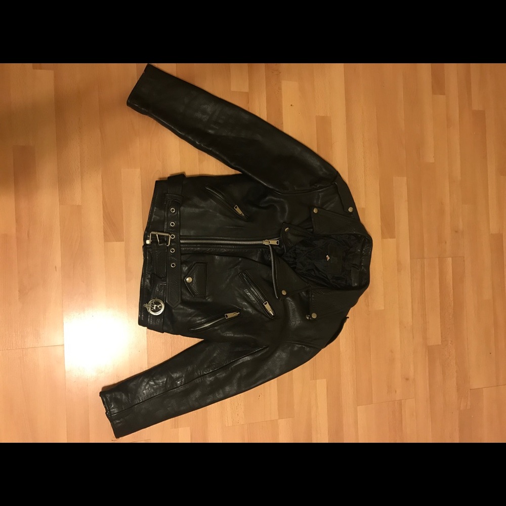 Vintage leather biker jacket
